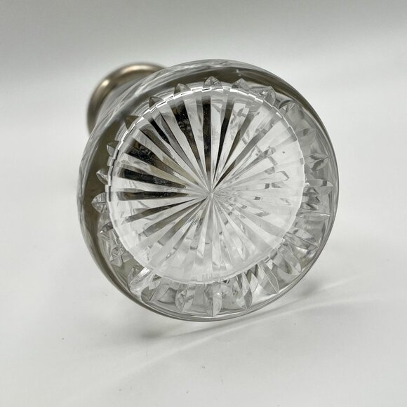 Vintage Edinburgh Scotland Crystal Muffineer Sugar Shaker Cut Glass Silverplated - Picture 5 of 11